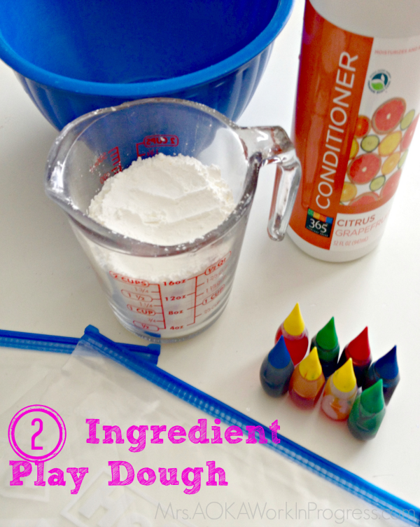 2 Ingredient Playdough - Summer Boredom Buster - Mrs.AOK A Work In Progress | MrsTeeLoveLifeLaughter