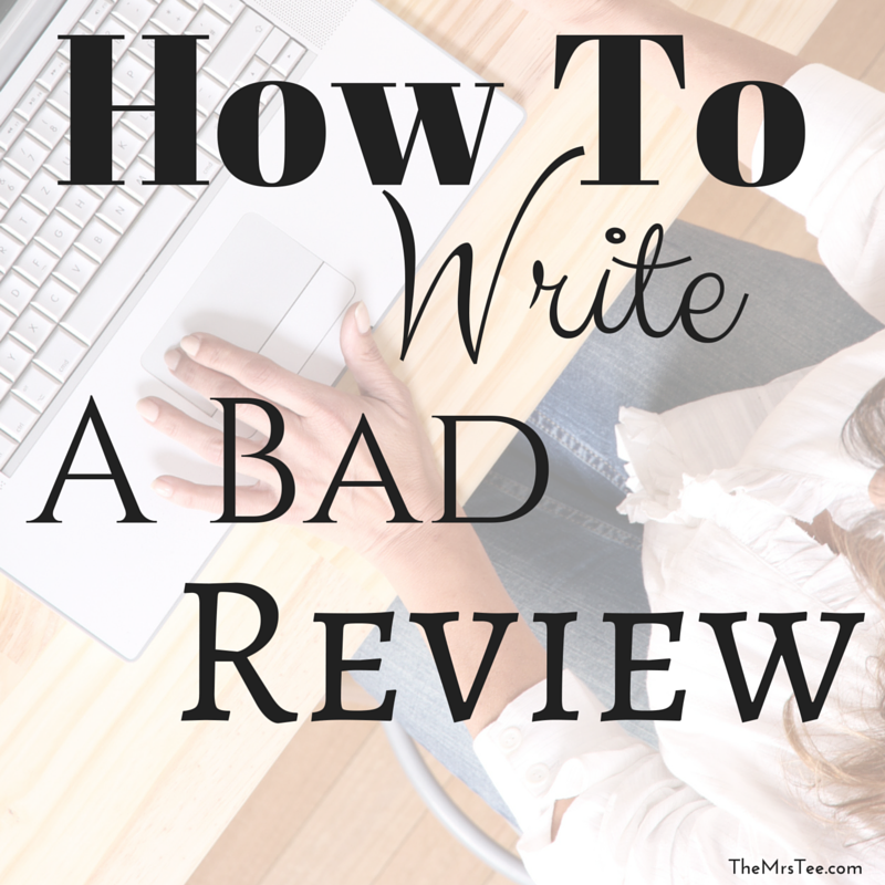 how to write a bad review essay
