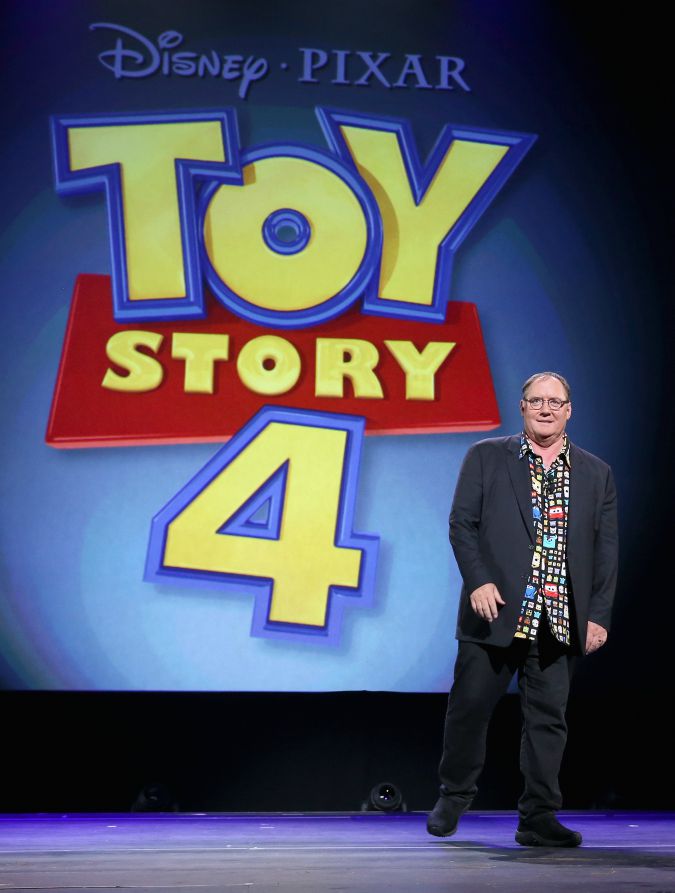 ANAHEIM, CA - AUGUST 14: Director John Lasseter of TOY STORY 4 took part today in "Pixar and Walt Disney Animation Studios: The Upcoming Films" presentation at Disney's D23 EXPO 2015 in Anaheim, Calif. (Photo by Jesse Grant/Getty Images for Disney) *** Local Caption *** John Lasseter